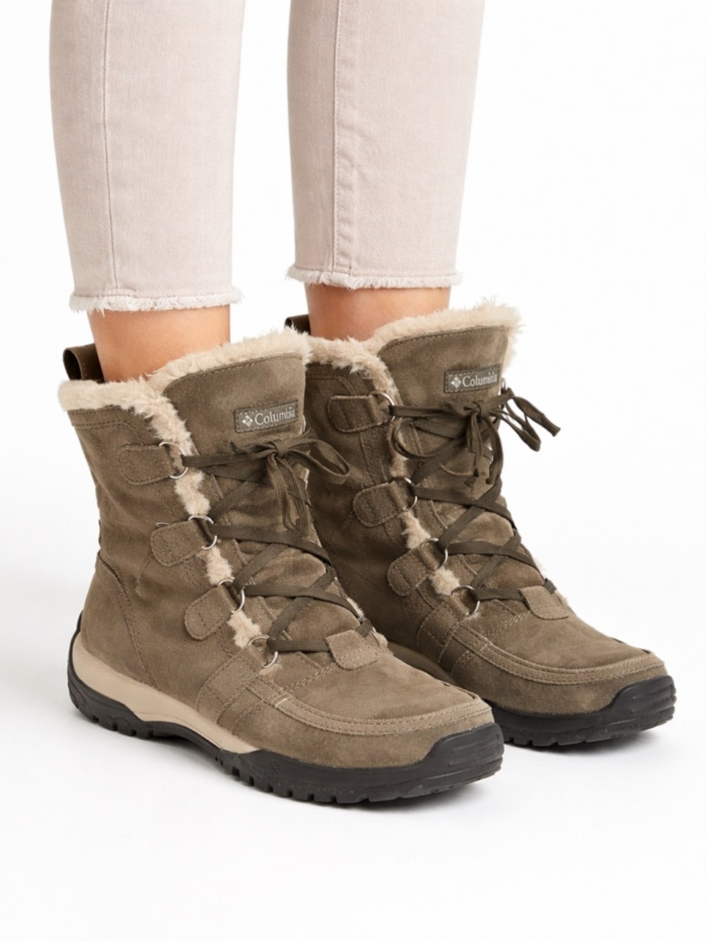 Size 8 Columbia‎ Women’s Timberline Winter Boots Faux Fur Lace Up Snow